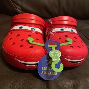 Rare! NWT! Lightning Mcqueen Crocs! Size 7 Mens/Size 9 Womens! Light Up Crocs!
